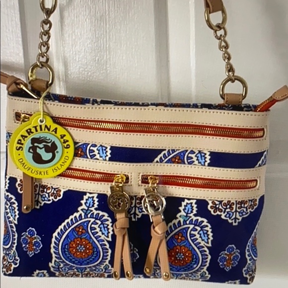Spartina 449 Handbags - Spartina 449 Blue Crossbody NWT